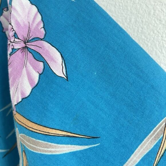 VTG Fast Breakers Cotton Hawaiian Shirt Irises Mens Large Resort Wear USA Made - Picture 15 of 15